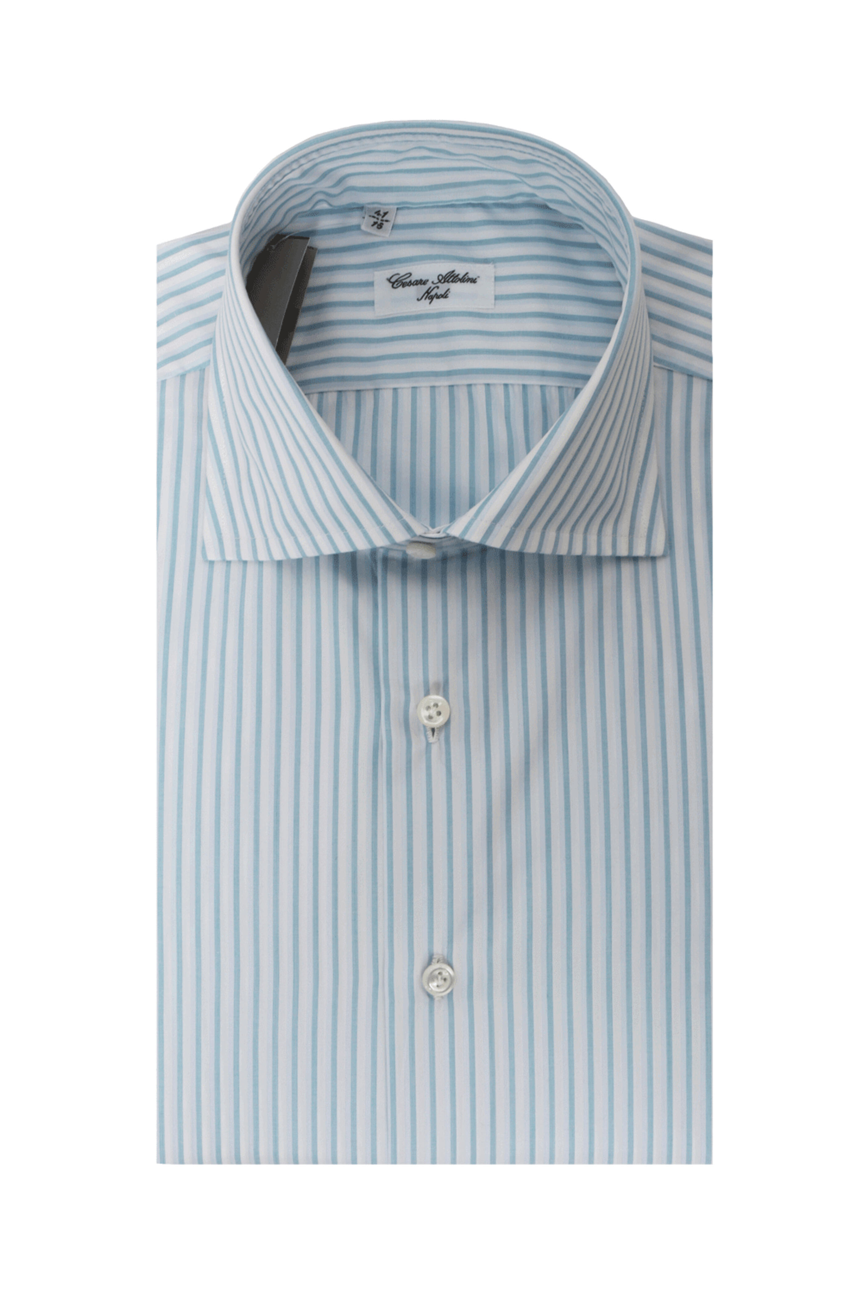 Cesare Attolini - Baby Blue & Sky Stripe Dress Shirt