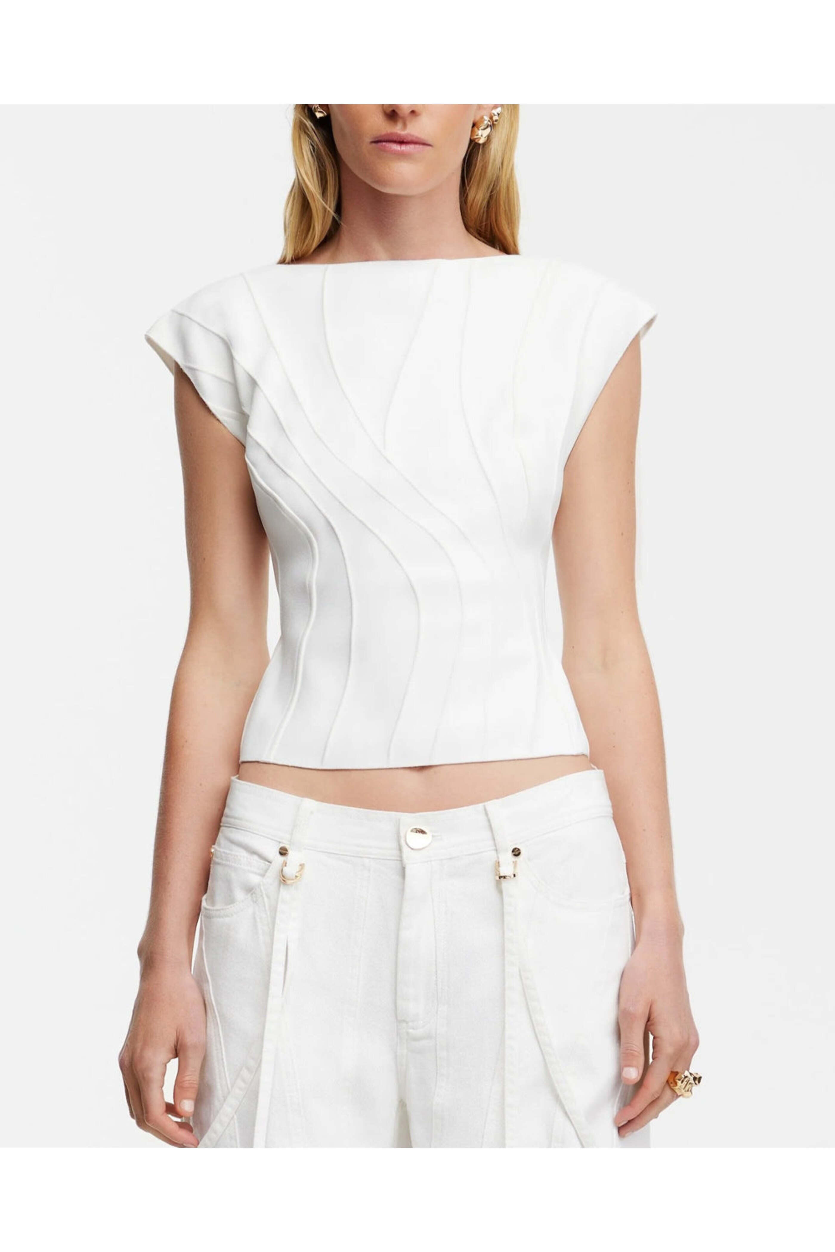 Acler - Ivory Treven Top | Mitchell Stores