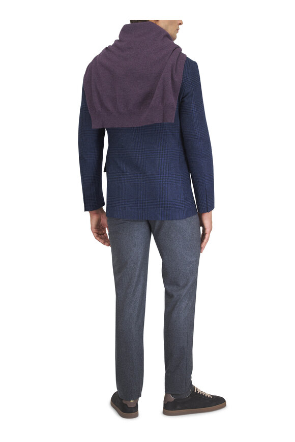 Brunello Cucinelli Blue Wool & Cashmere Sportcoat - view 3