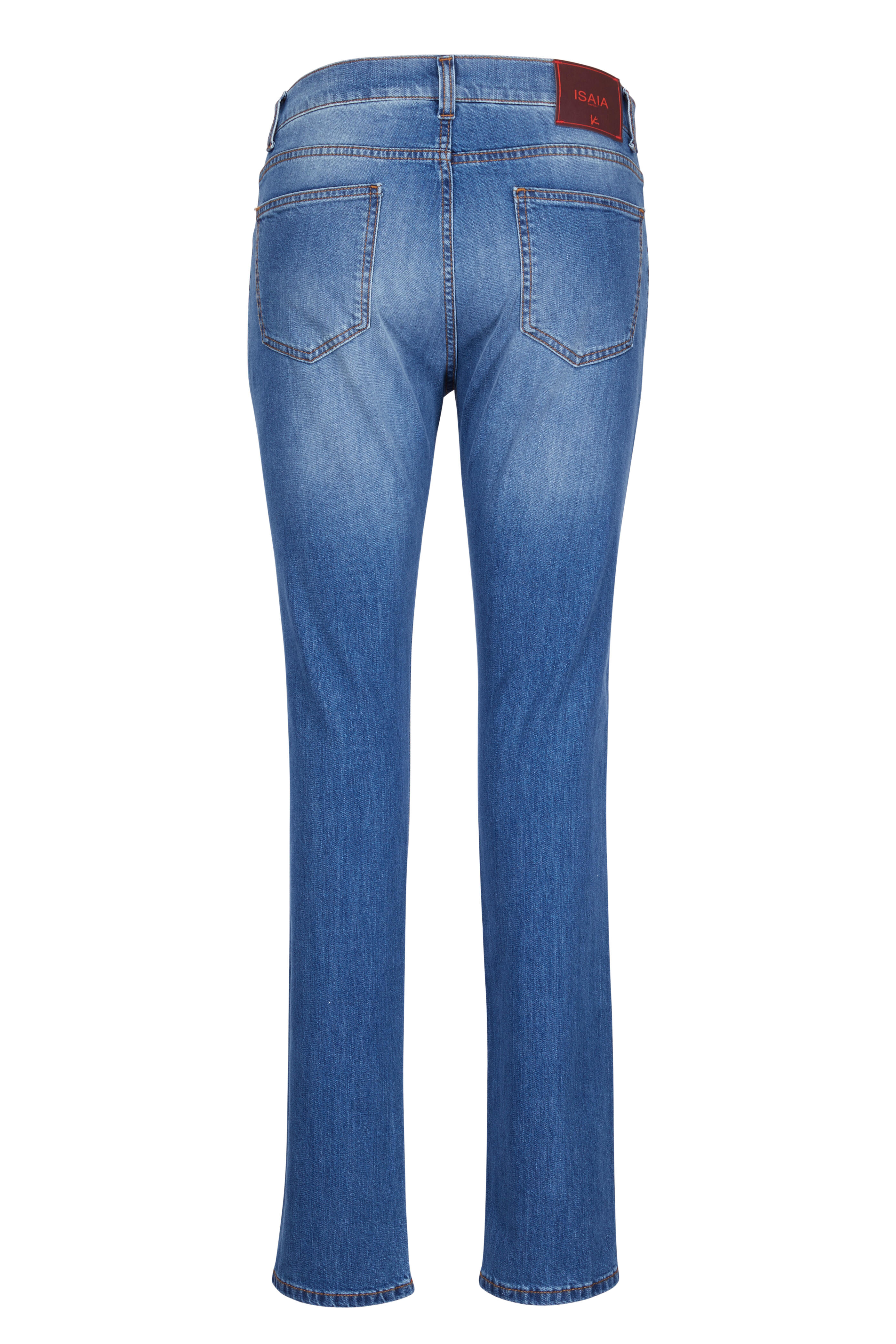 Isaia - Medium Wash Straight Leg Jean