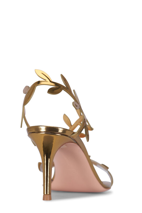 Gianvito Rossi - Flavia Gold Leaf Sandal, 70mm