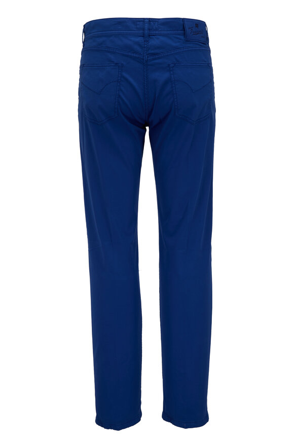 Marco Pescarolo - Blue Cotton Blend Five Pocket Pant