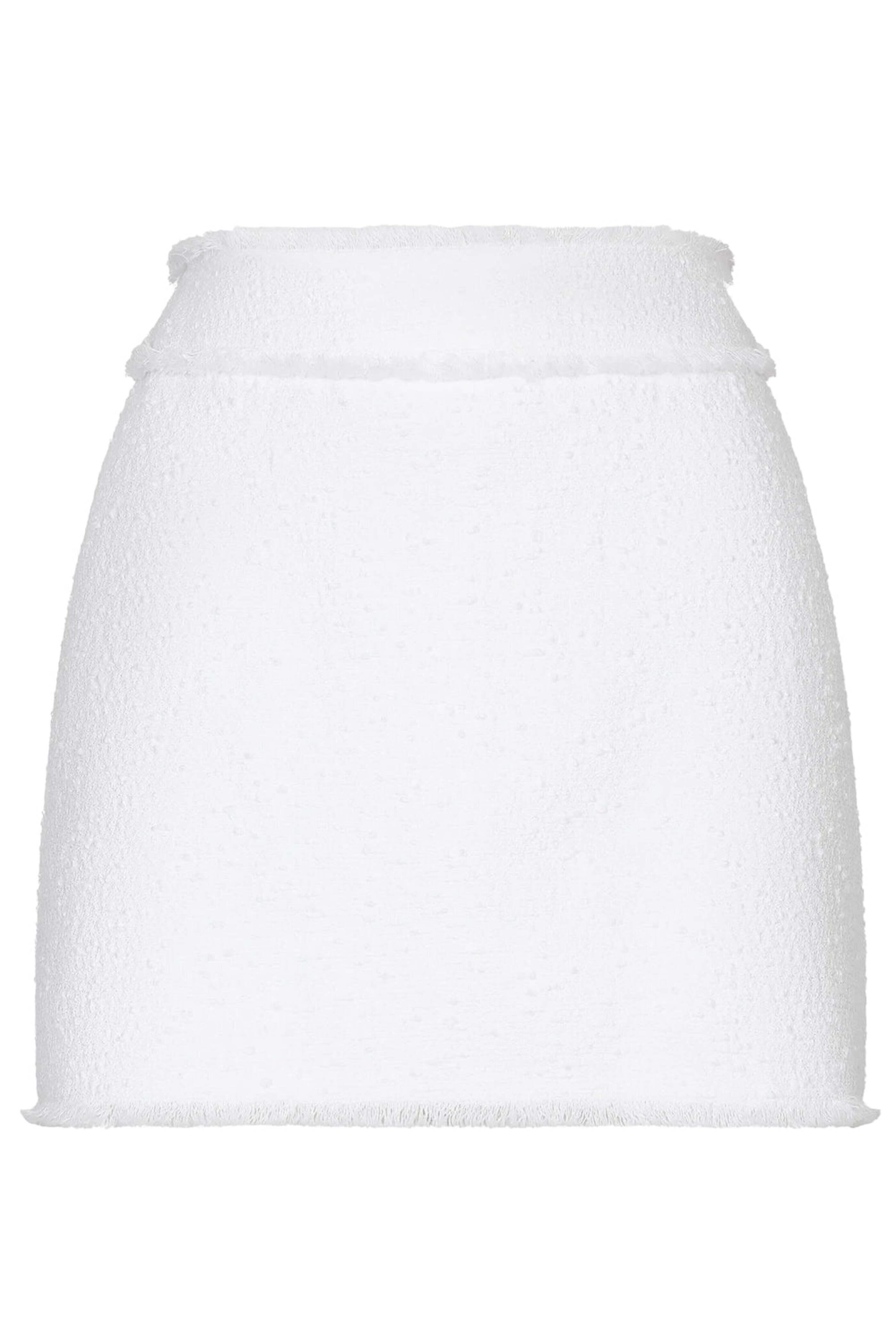 Dolce & Gabbana - Light Cream Tweed Mini Skirt