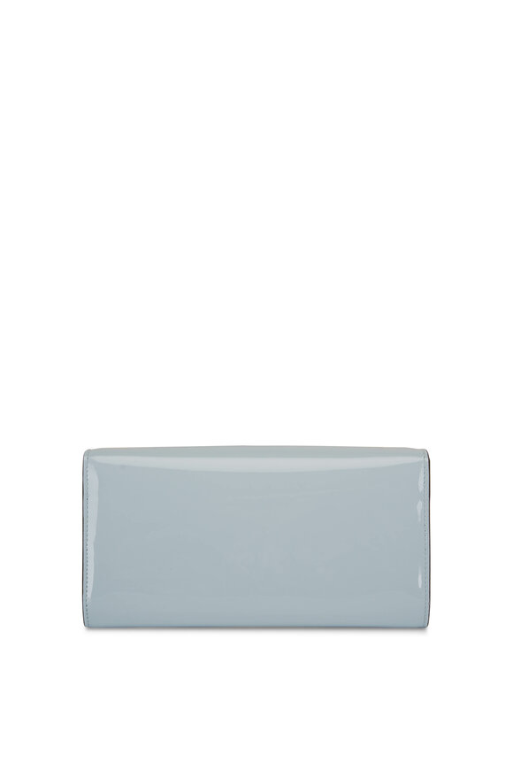 Jimmy Choo - Emmie Ice Blue & Light Gold Patent Leather Clutch 