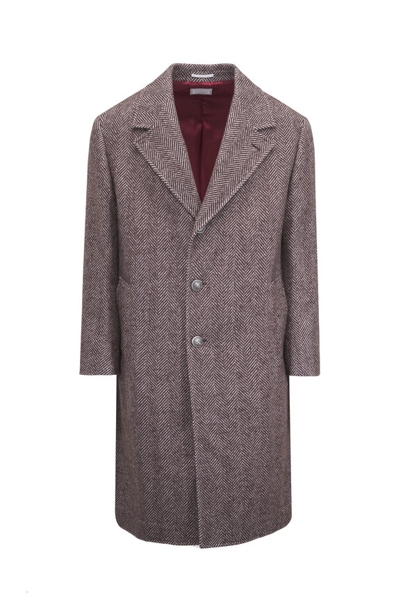 Brunello Cucinelli - Chocolate Leather & Cashmere Full Zip Jacket