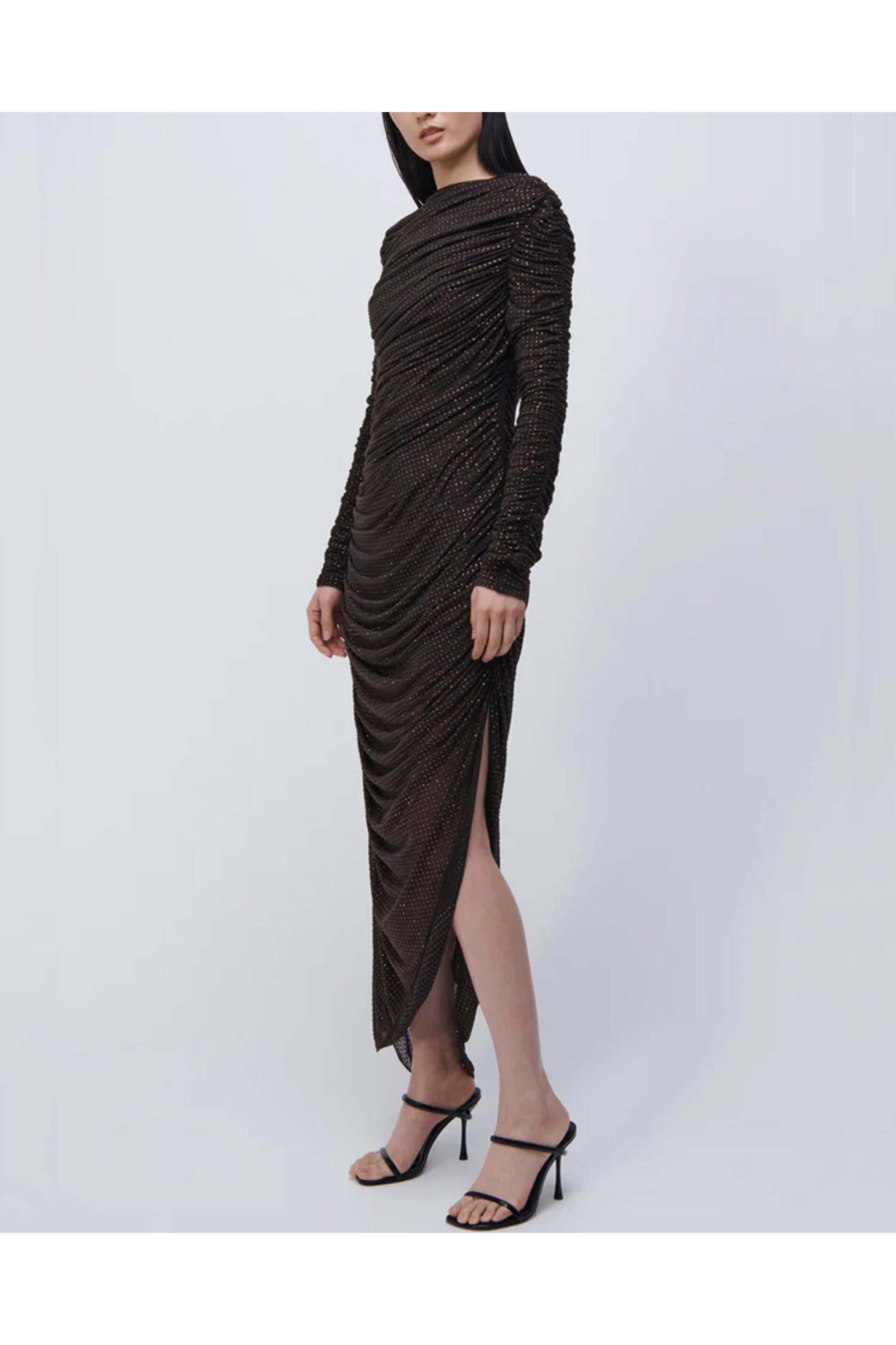 Simkhai - Chocolate Crystal Embellished Sanders Dress