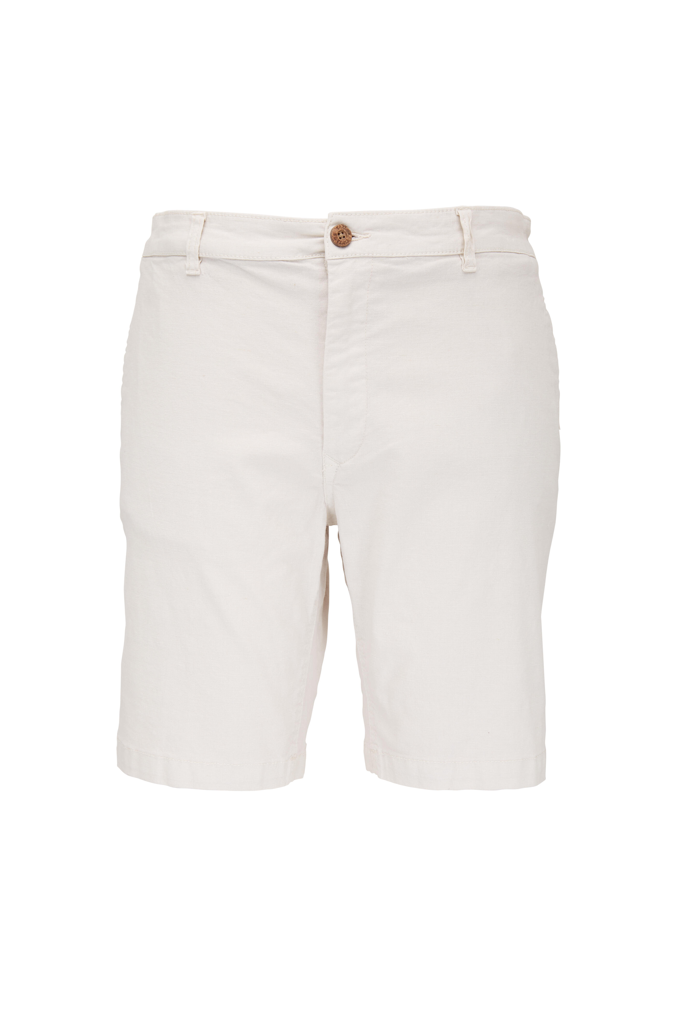 Tailor Vintage - Pebble Linen & Cotton Slim Fit Shorts