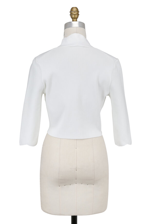Lela Rose White Scallop Trim Bolero - view 2