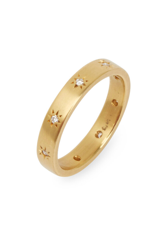 Caroline Ellen - Yellow Gold Star Diamond Ring