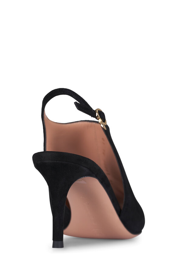 Gianvito Rossi Bazel Black Suede Slingback, 70mm - view 4
