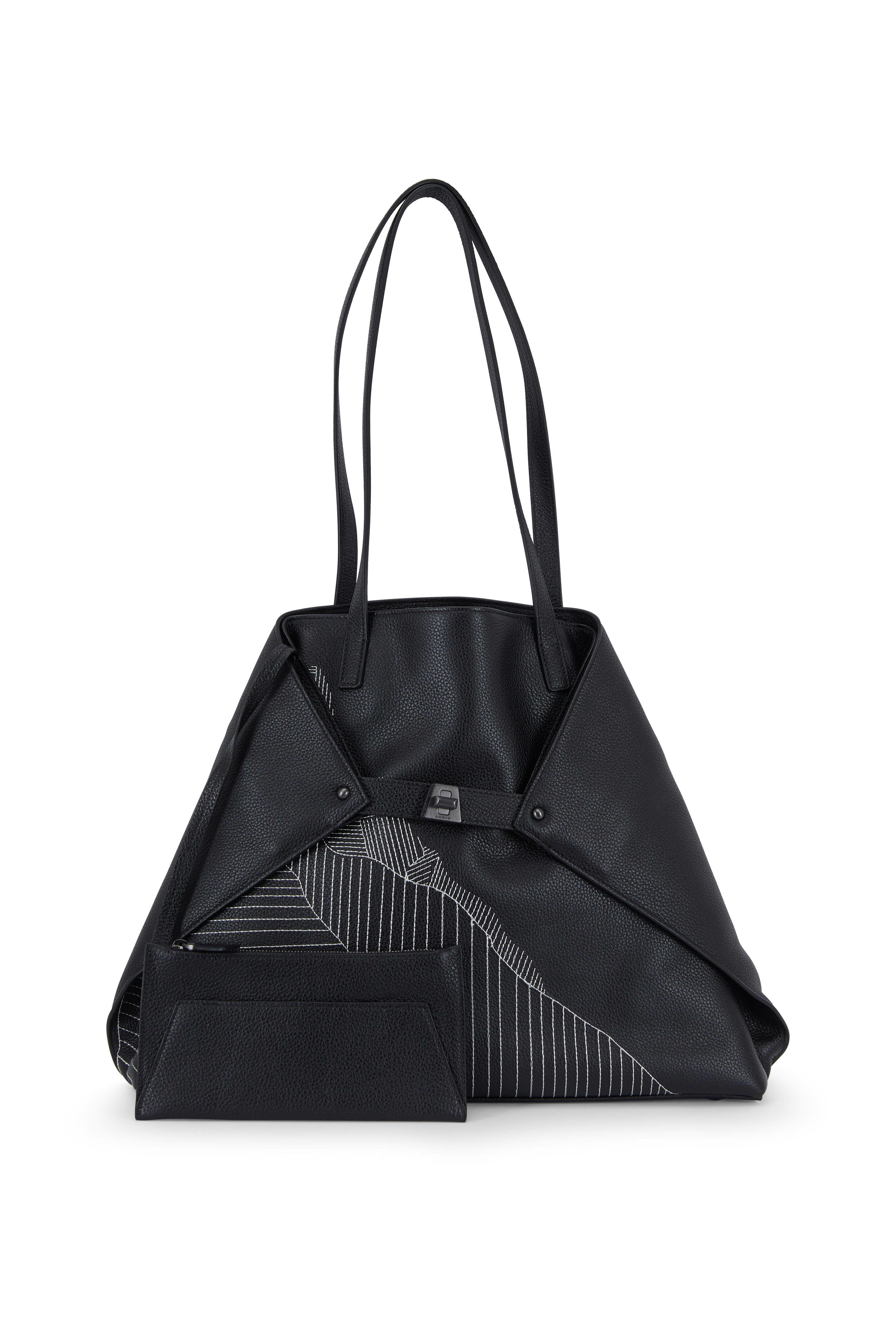 Akris - AI Black Leather Medium Shoulder Bag
