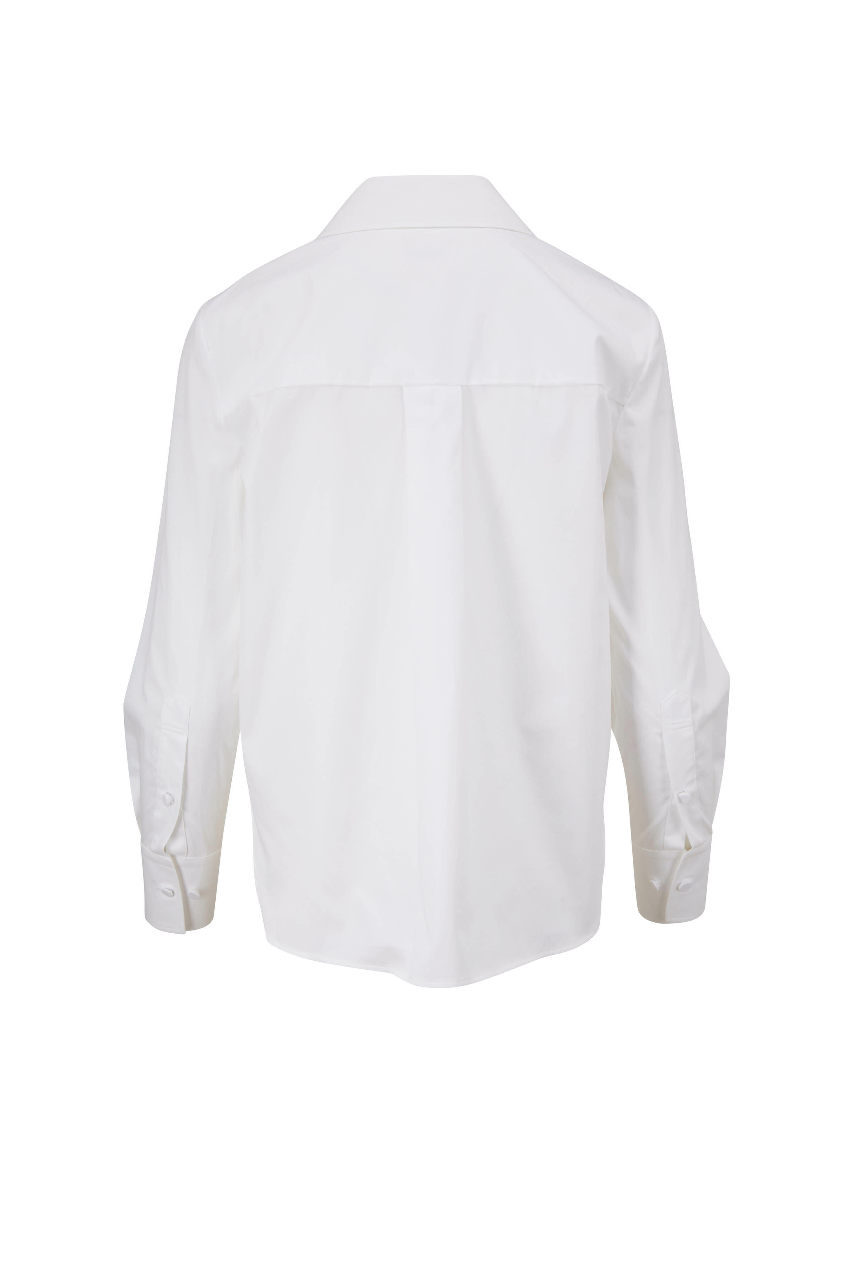 Khaite - Jackie White Poplin Blouse