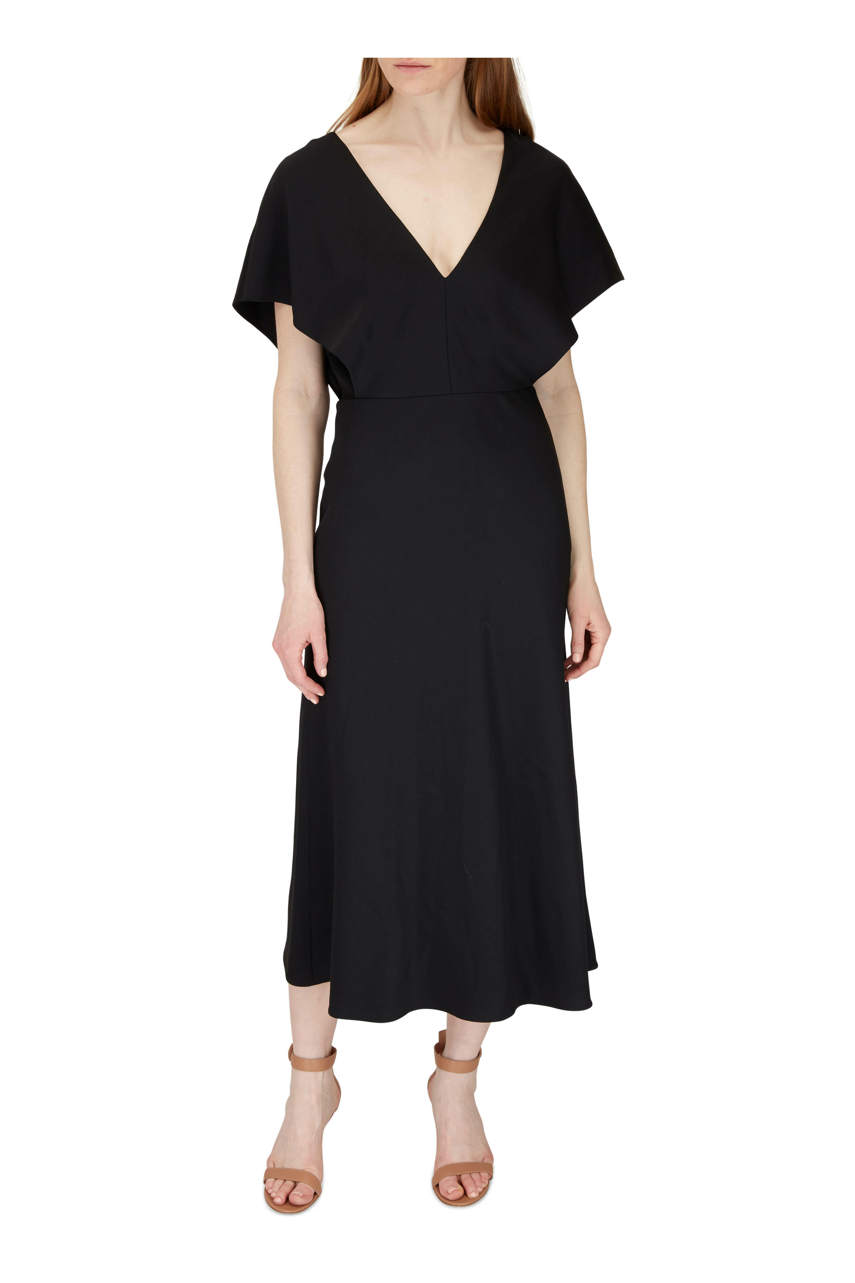 Vince - Black Flutter Sleeve Dress