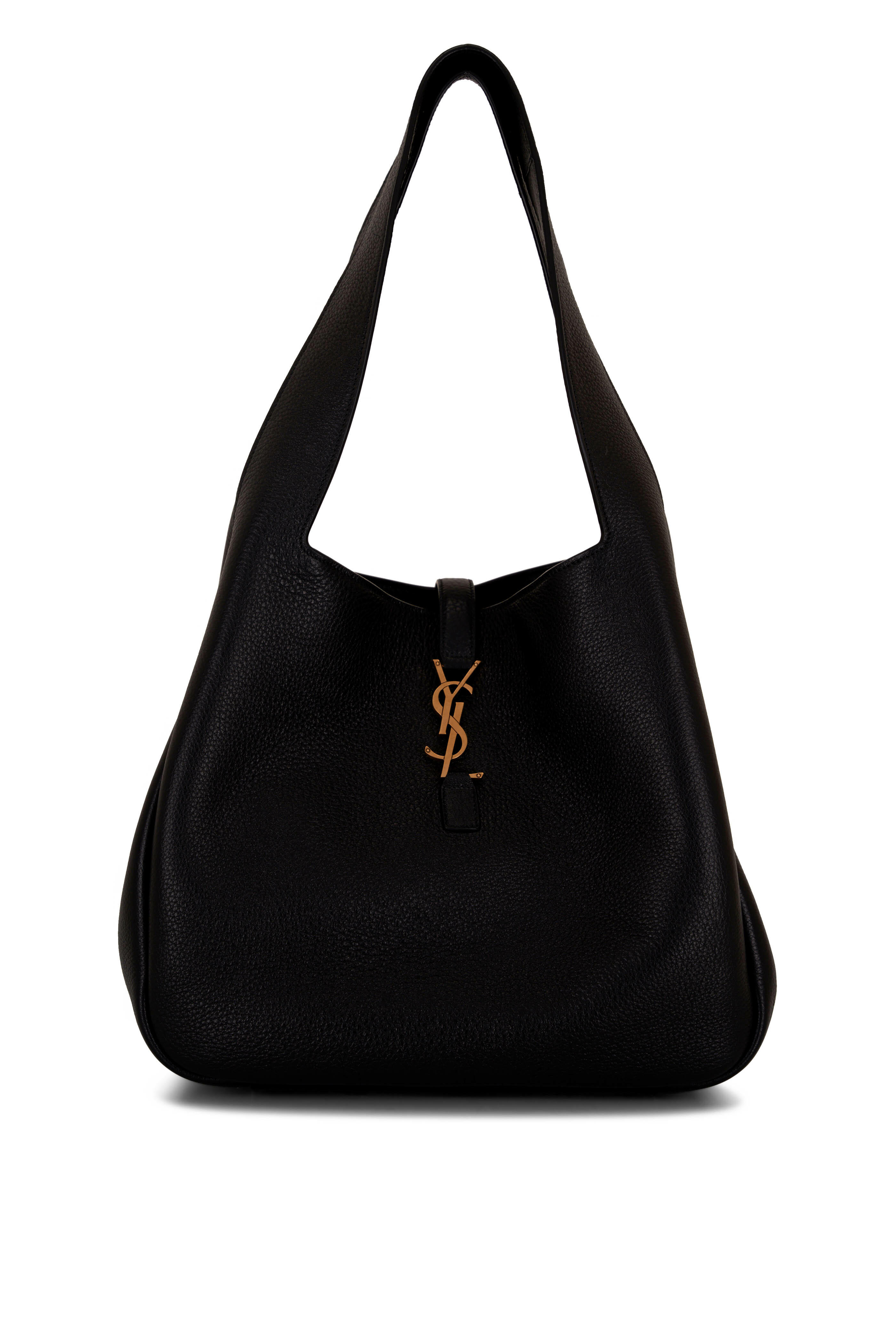 Saint Laurent Bea Black Grained Leather Tote Mitchell Stores