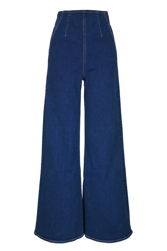 Veronica Beard Joplin Off-Duty Bright Blue Flare Jean