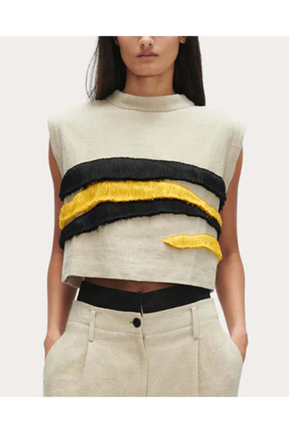 Rachel Comey Natural Fringe Bacchus Top - view 2