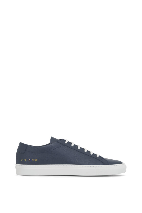 Common Projects - Achilles Navy Bumpy Leather Low Top Sneaker