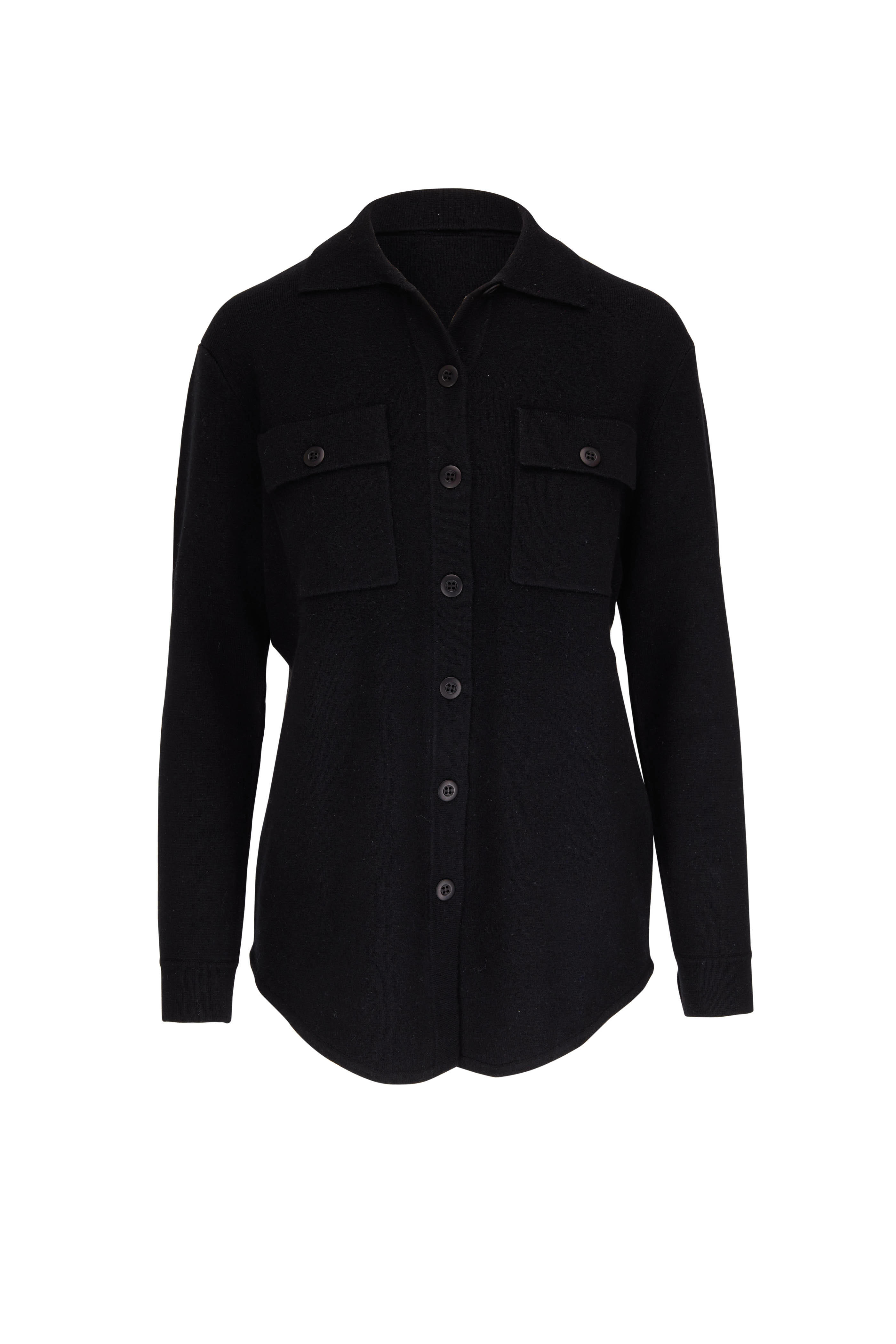 Kinross - Black Double Knit Shacket