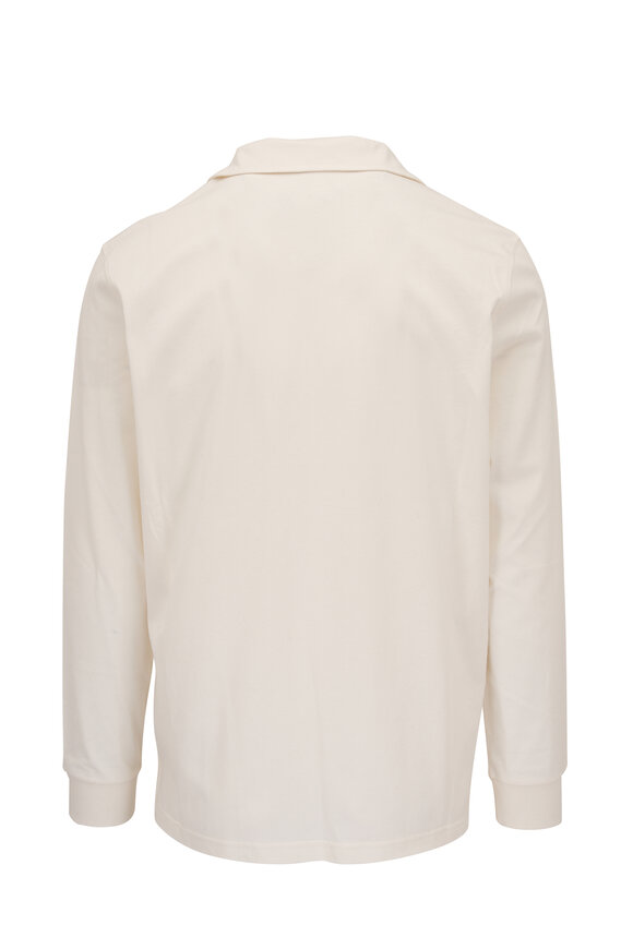 Moncler - White Cotton Long Sleeve Polo