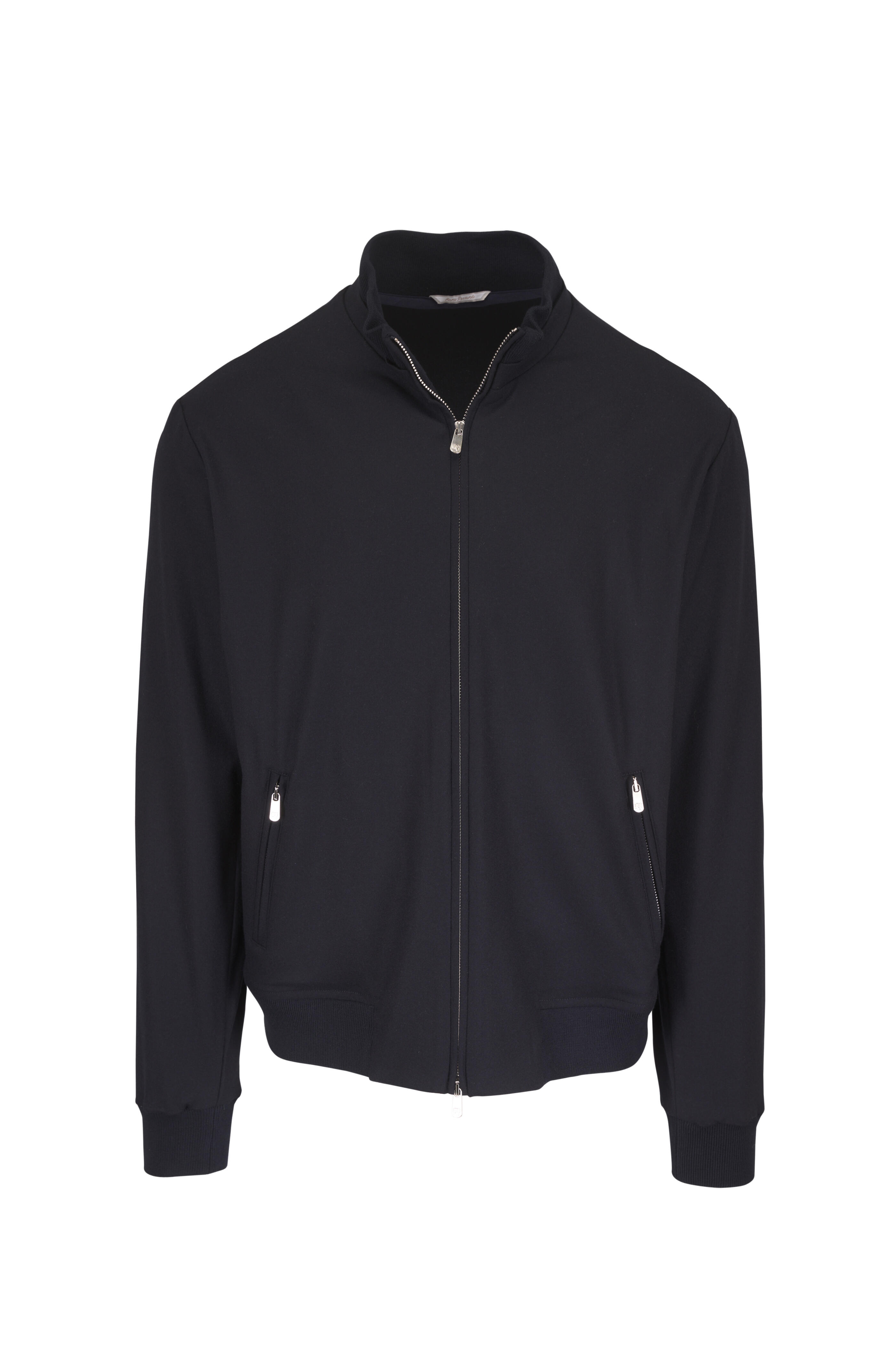 Marco Pescarolo - Icon Navy Stretch Cashmere Blouson Jacket - view 1