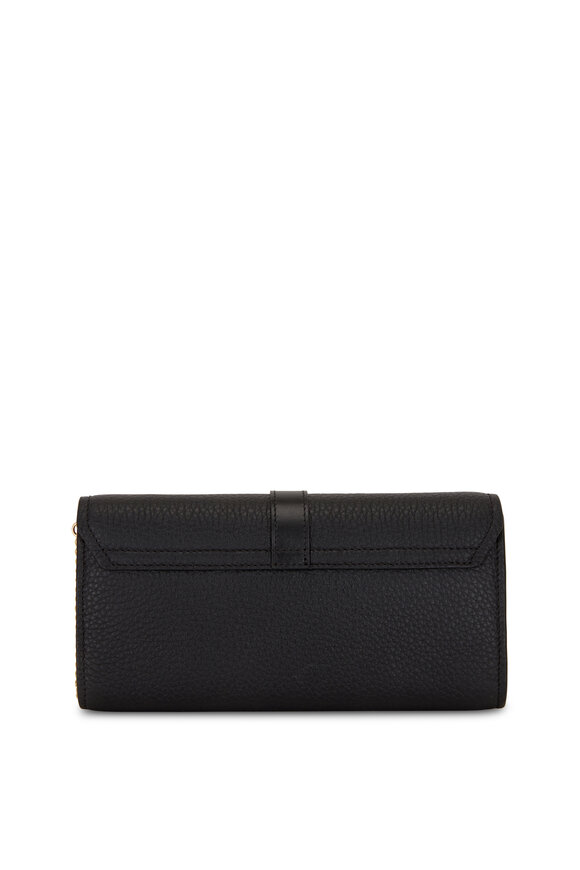 Chloé - Aby Black Leather Padlock Chain Wallet