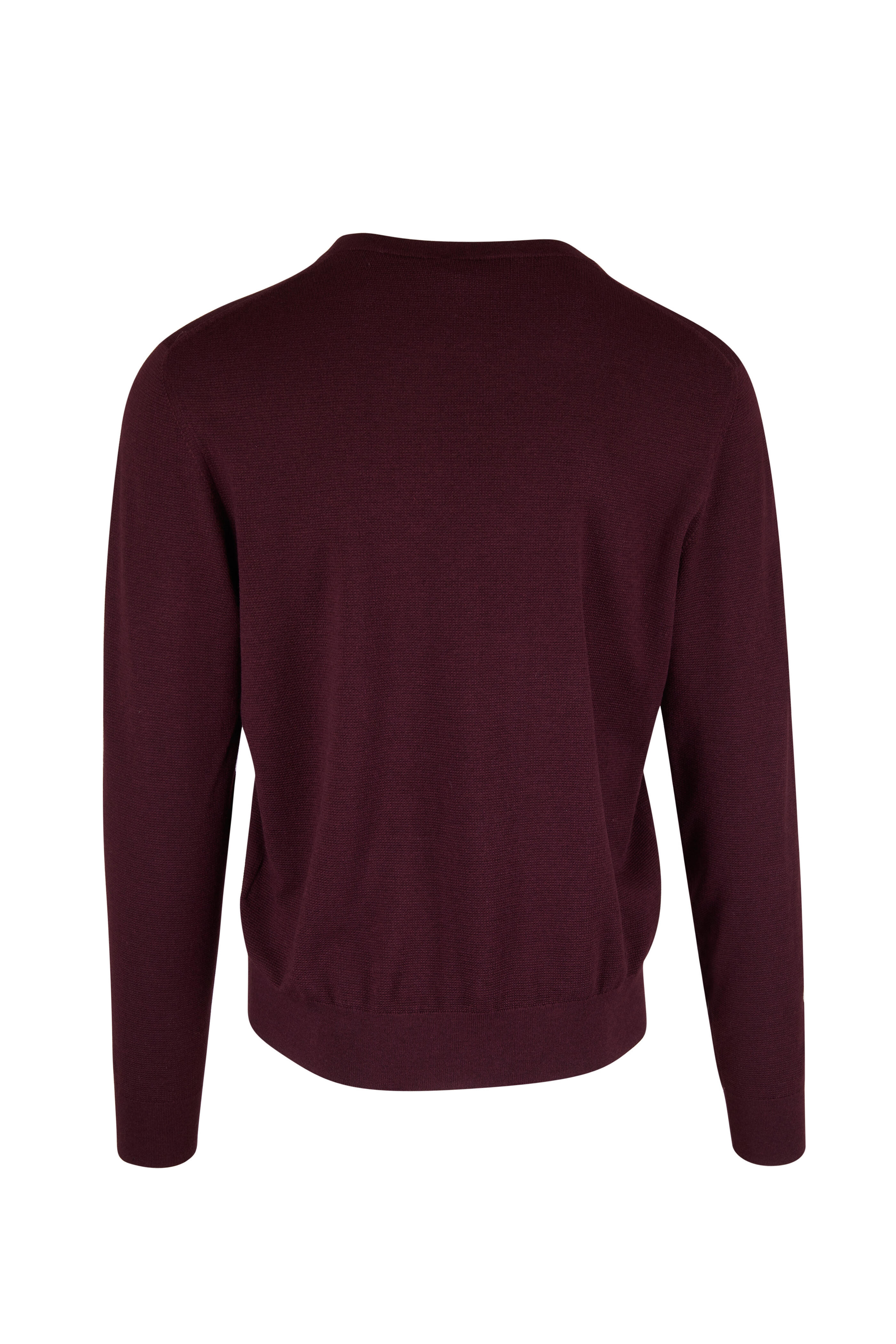 Ralph Lauren Purple Label - Birdseye Truffle Suede Knit Cardigan