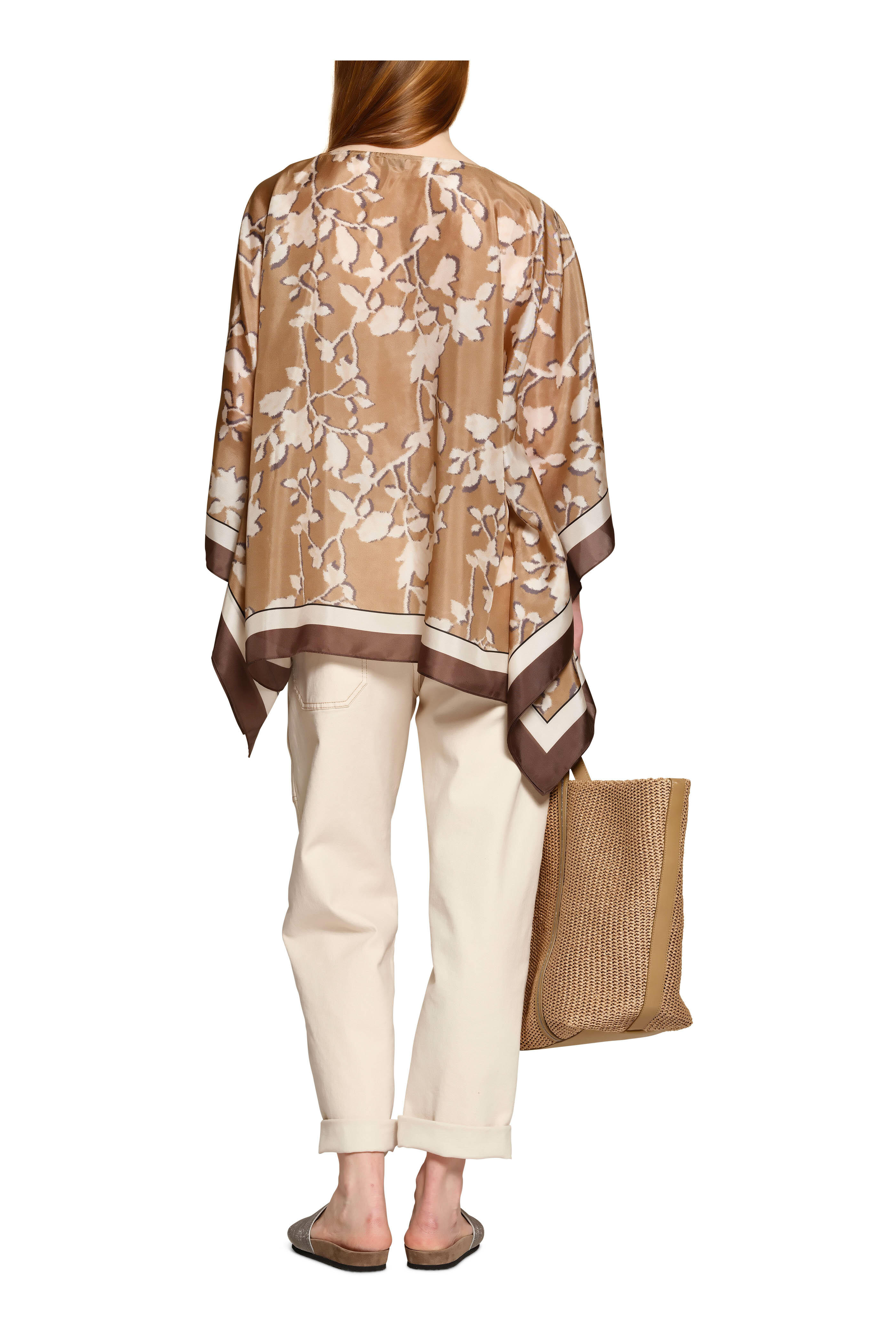 Brunello Cucinelli - Panama Beige Straight Leg Denim Cargo Pant