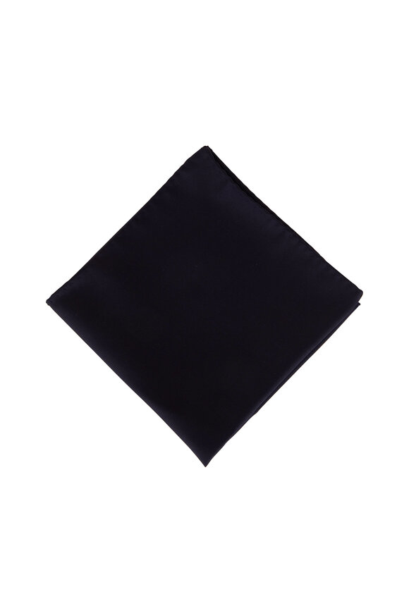 Dion Navy Wool Pocket Square