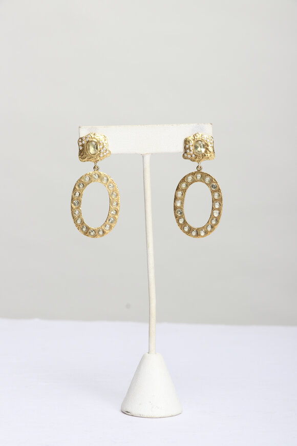 Coomi Serenity Olive Quartz Dangle Earrings