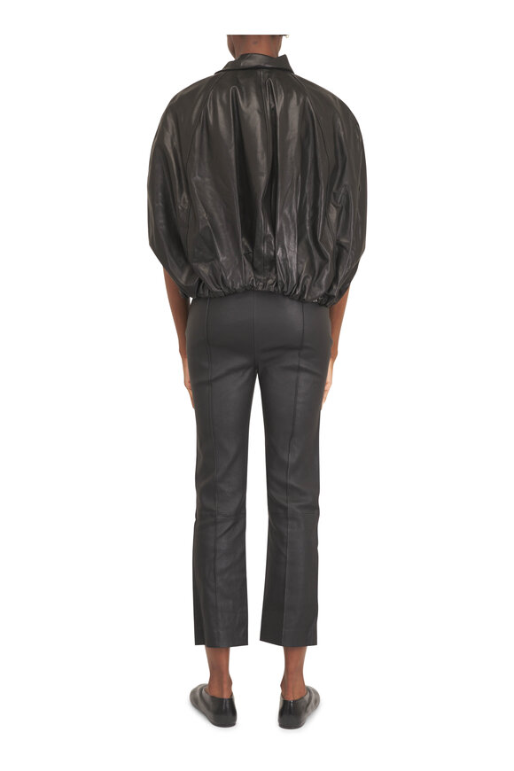 Simkhai Jada Black Leather Cape Jacket - view 4