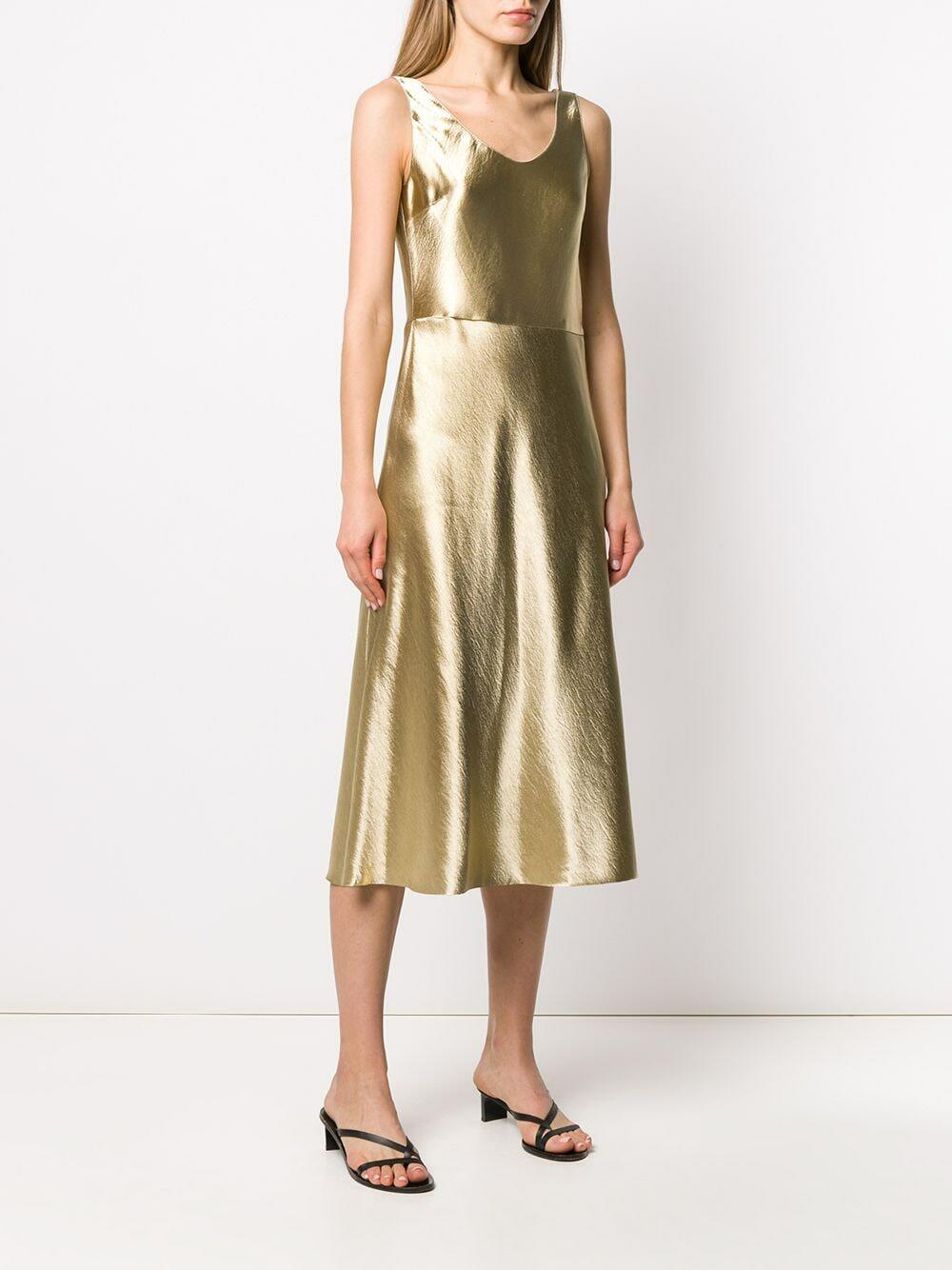 Vince - Pale Gold Metallic Tank Dress | Mitchell Stores