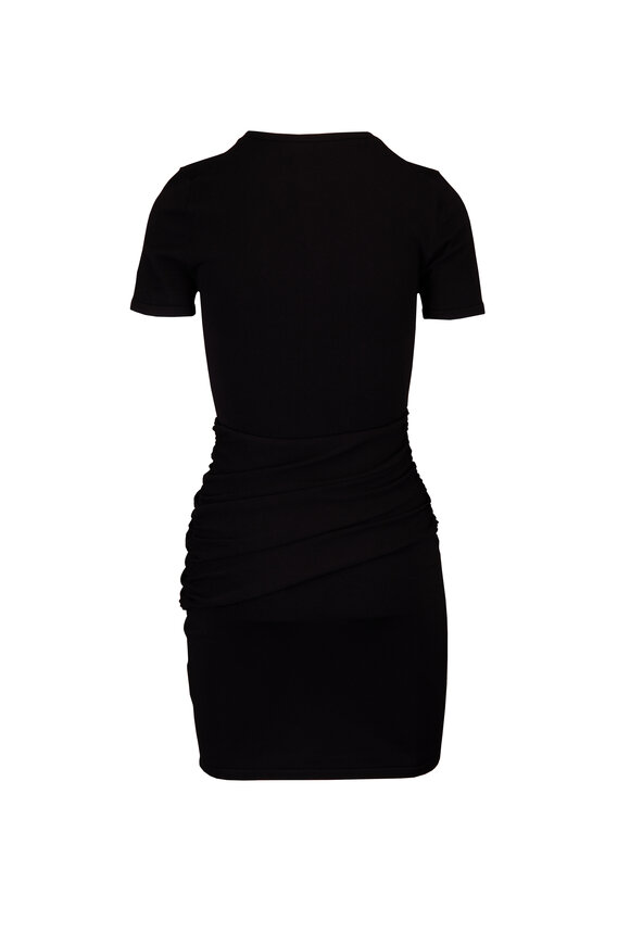 Simkhai Leni Black Draped Knit Mini Dress - view 2