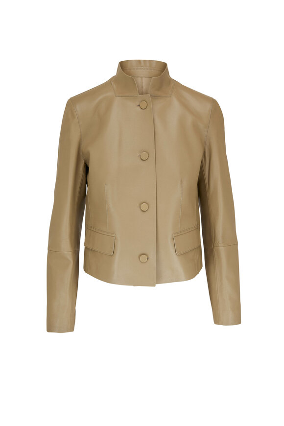 Lafayette 148 New York - Lex Green Clay Leather Blazer