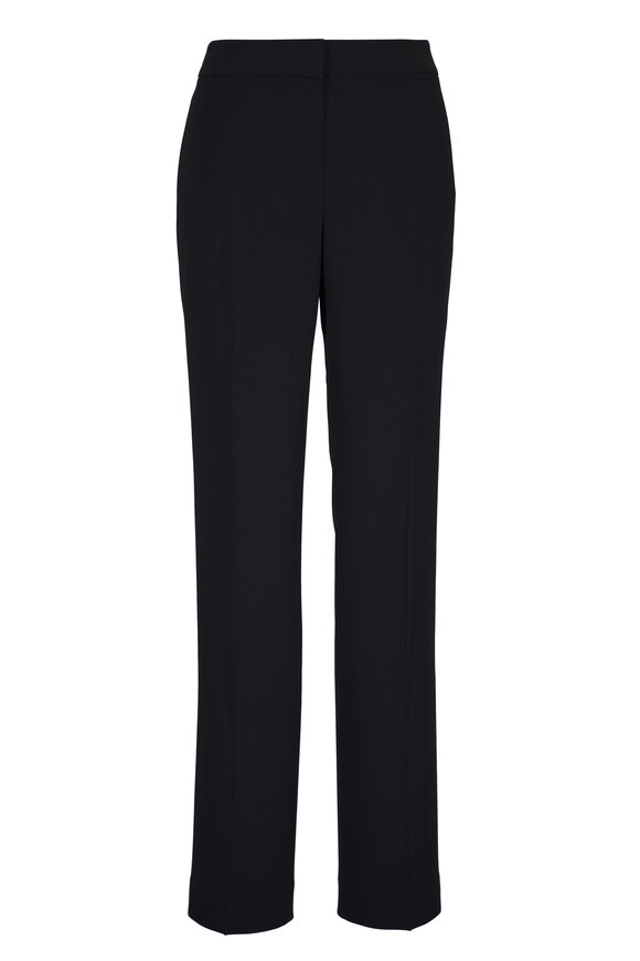 Lafayette 148 New York Finesse Crepe Barrow Black Pant - view 1
