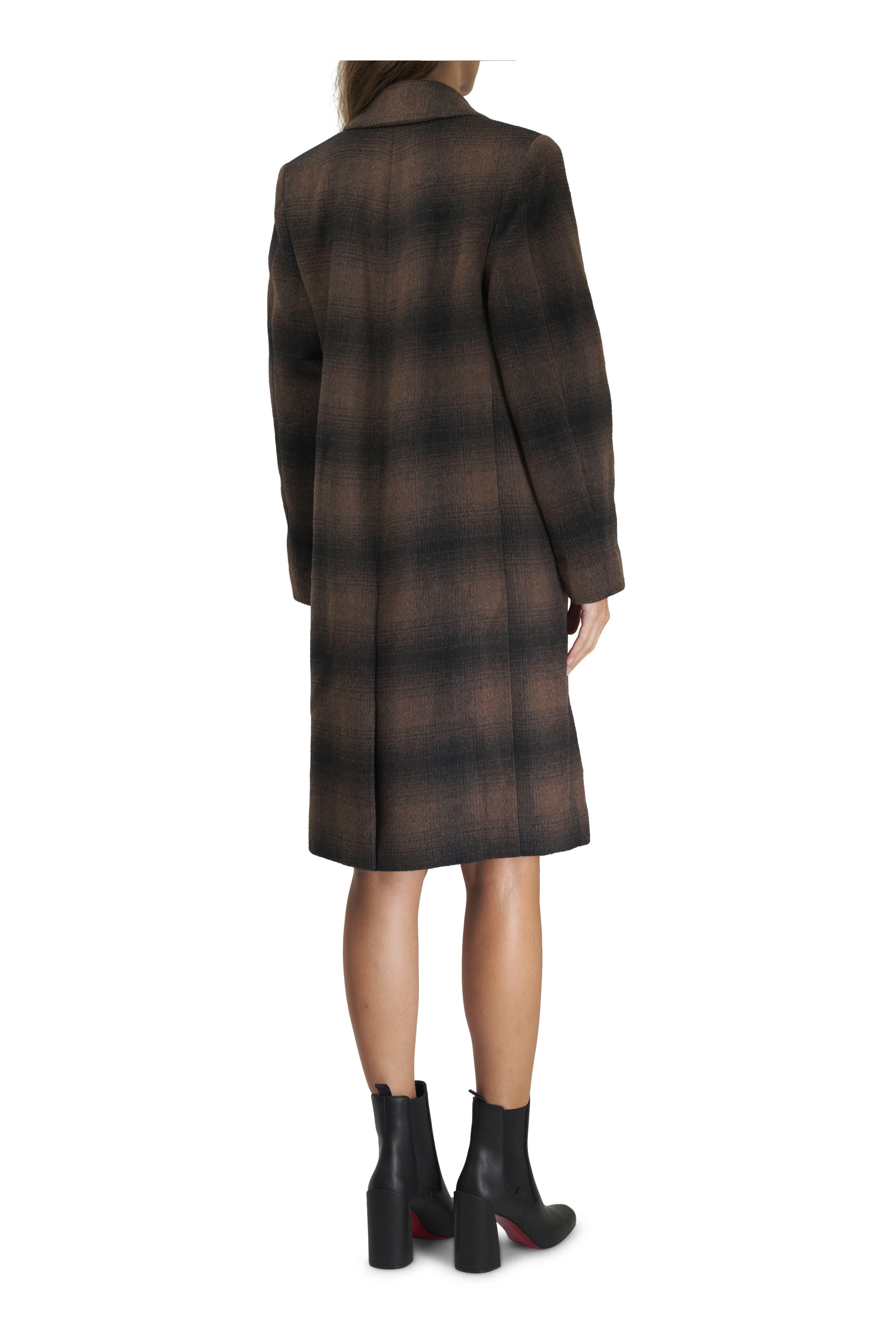 Vince - Black Faux Leather Trim Shirt Dress