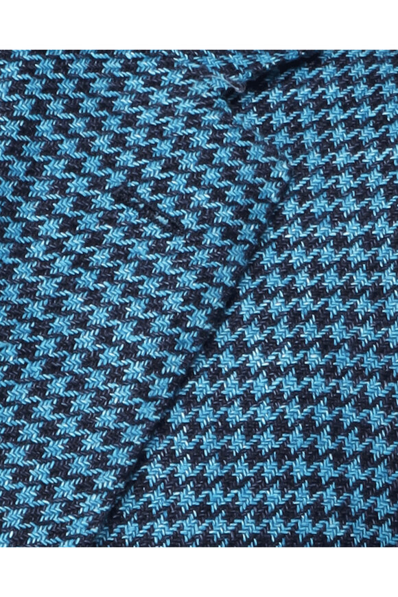 Sartorio Teal & Navy Houndstooth Sportcoat - view 4