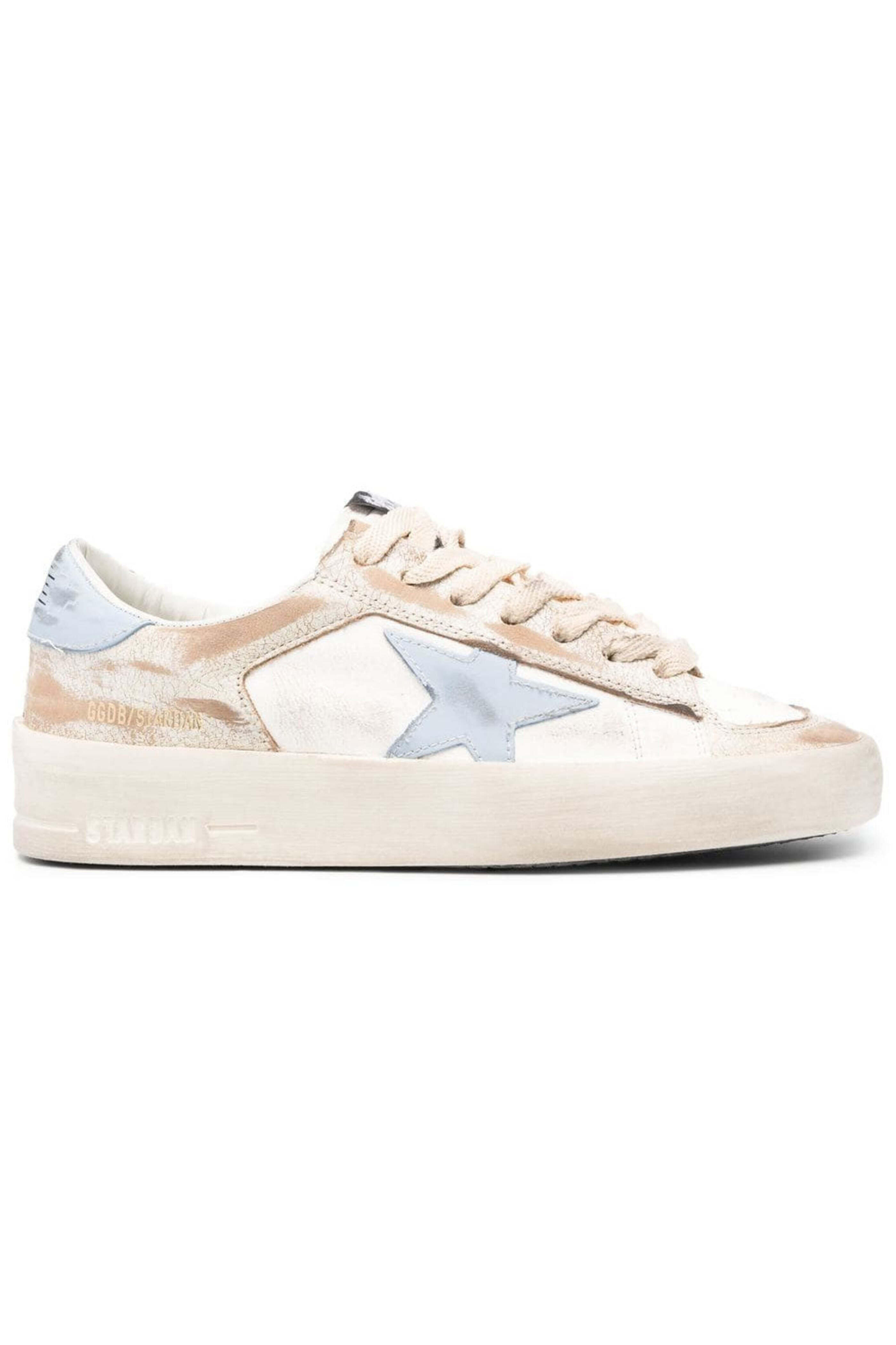 Golden Goose - Stardan Sneaker in White and Blue Fog