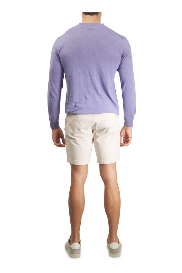 Maurizio Baldassari Lilac Cashmere Crewneck Sweater - view 4