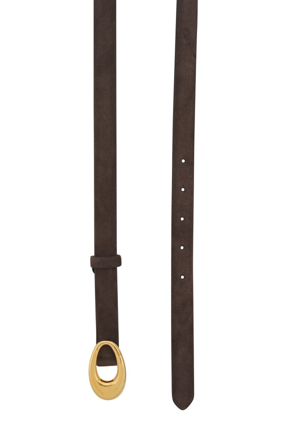 ベルト Loewe Dark brown leather belt uploading-1410659.jpg