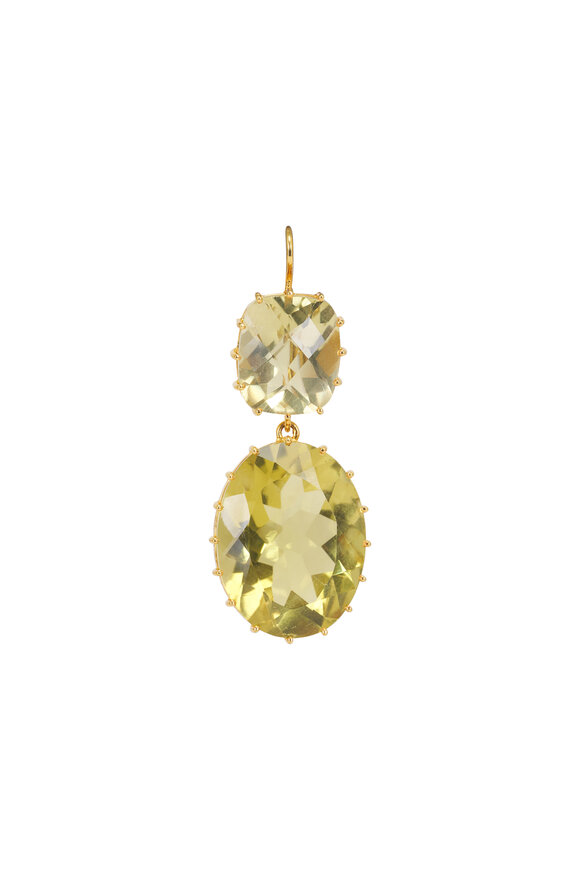 Renee Lewis 18k Yellow Gold Lemon Quartz Earrings - view 2