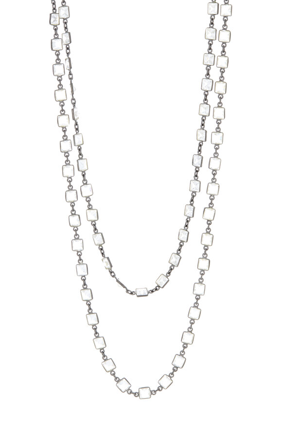 Loriann - Square Shape Crystal Necklace 