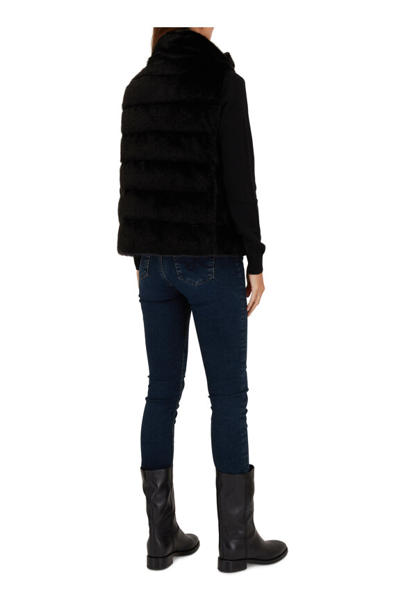 Herno - Black Faux Fur Vest 