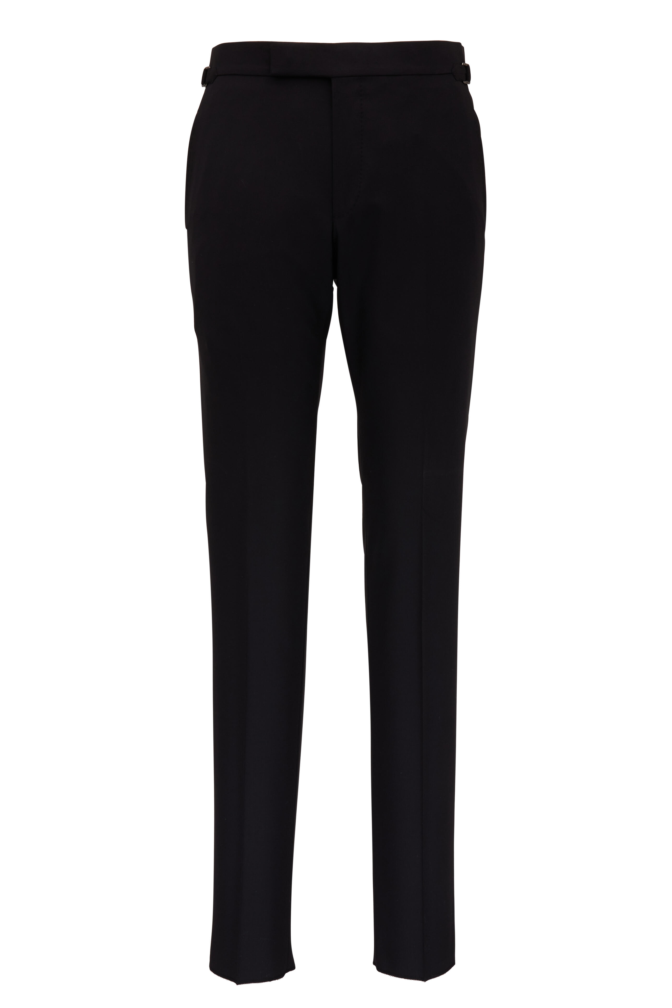 Tom Ford - Black Bistretch Plain Weave Peak Lapel Suit