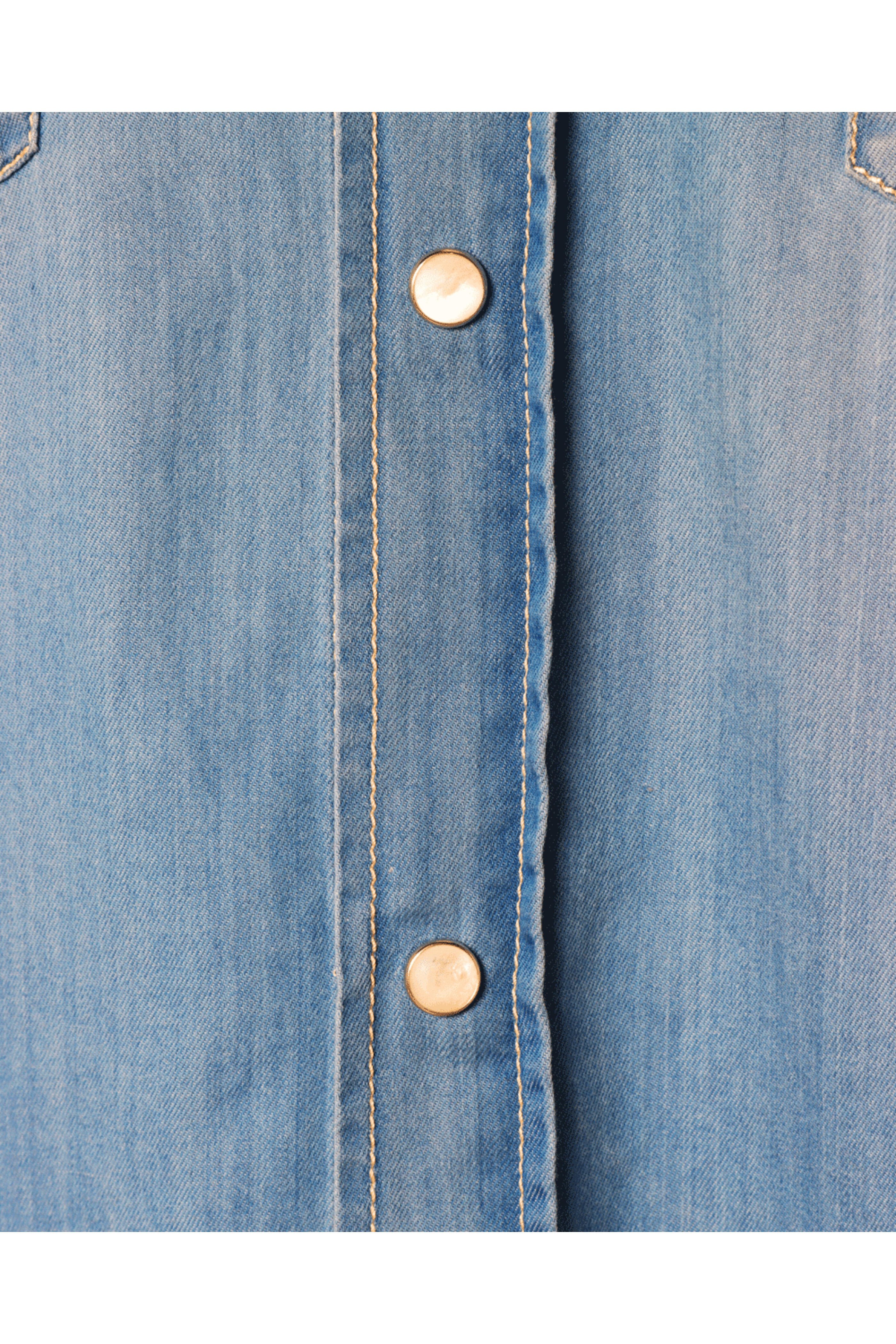 Brunello Cucinelli - Light Wash Denim Cotton Snap Sportshirt