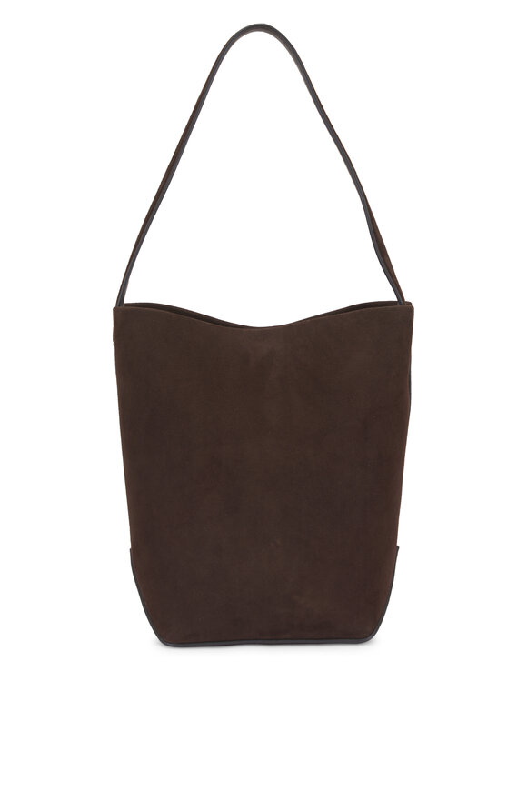 The Row Medium N/S Park Edge Mocha Suede Tote - view 2