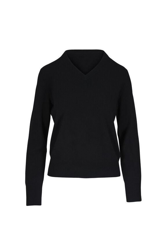 Vince Black Cashmere V-Neck Sweater - view 1
