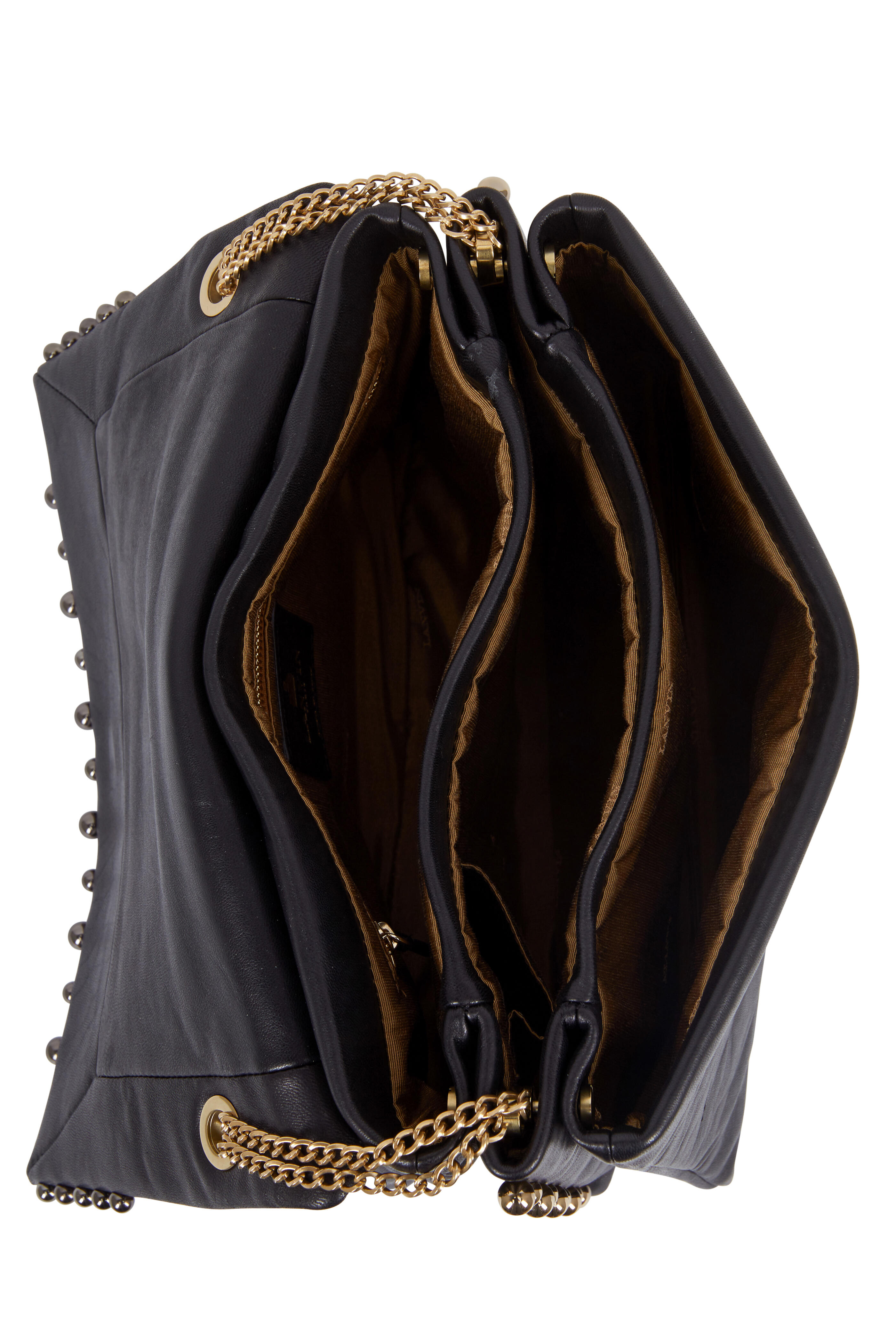 Lanvin - Sugar Black Leather Medium Chain Shoulder Bag