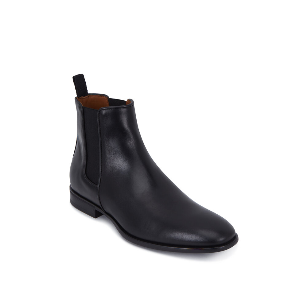 Mens Aquatalia Adrian Black Suede Weatherproof Slip On Chelsea Boot Aquatalia Adrian Dress Suede Waterproof M001001 Mens Black  main image 4
