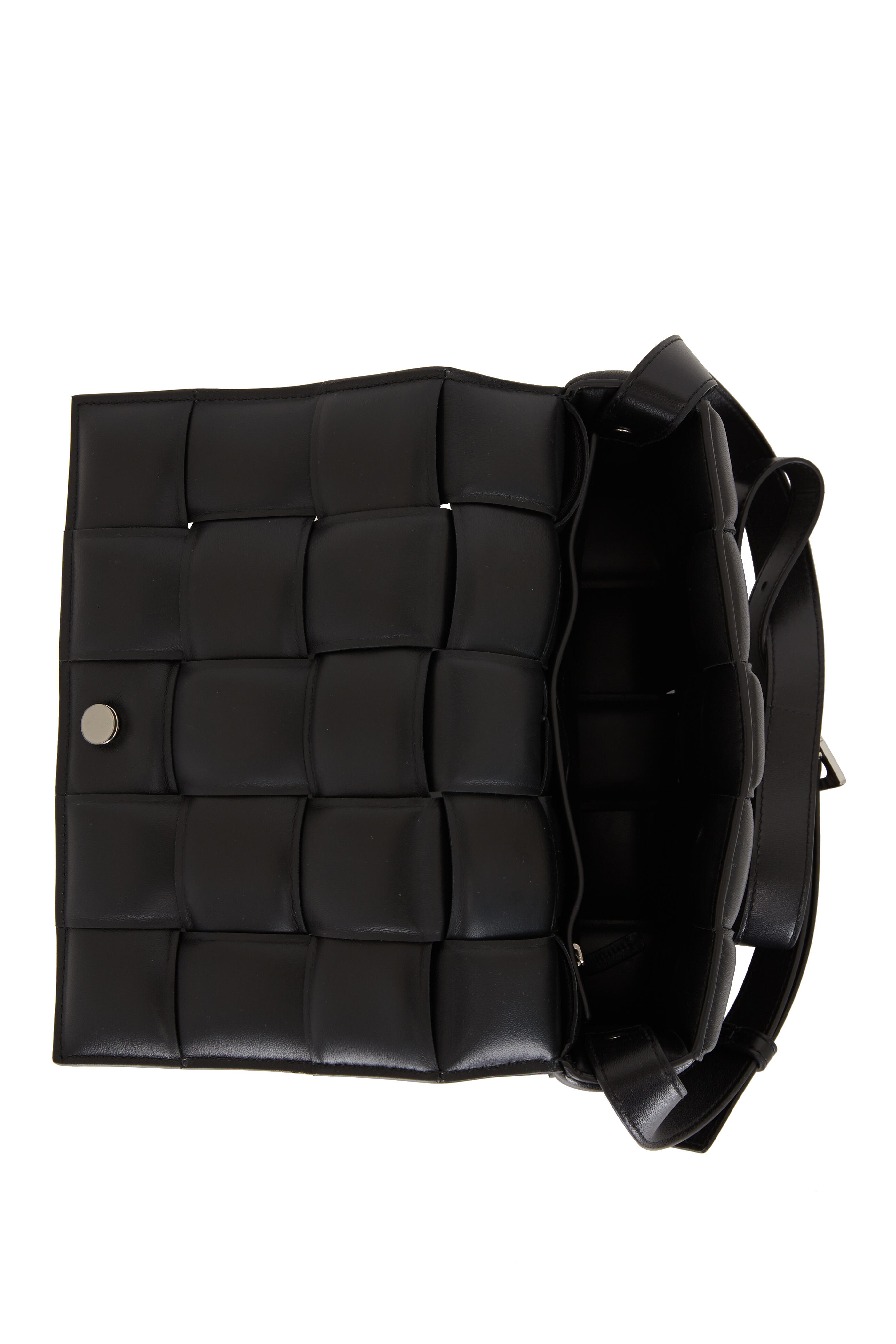 Bottega Veneta - Cassette Black Padded Leather Shoulder Bag Bottega Veneta - Cassette Black Padded Leather Shoulder Bag