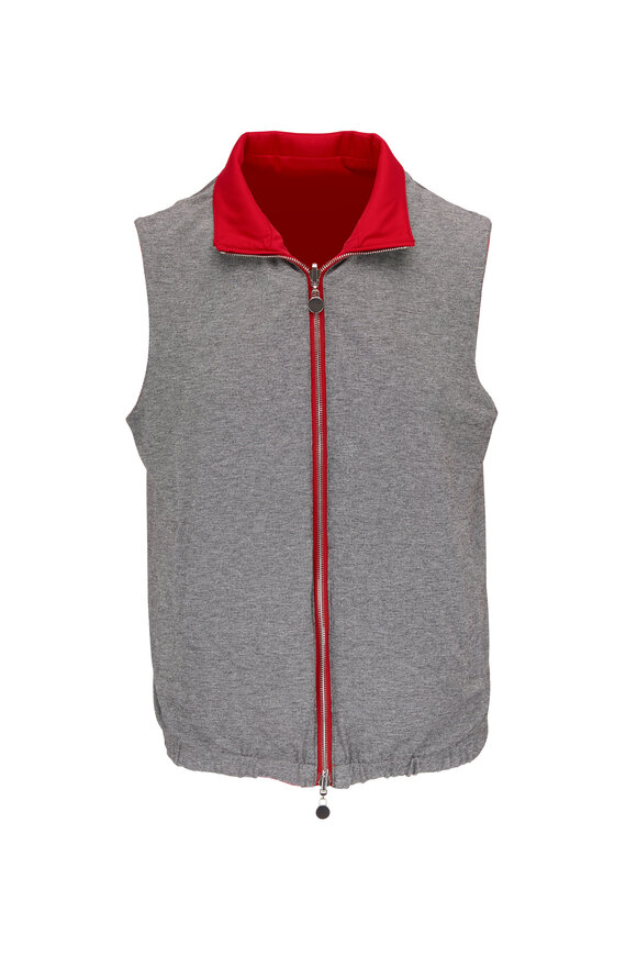 Kiton - Red Nylon Vest